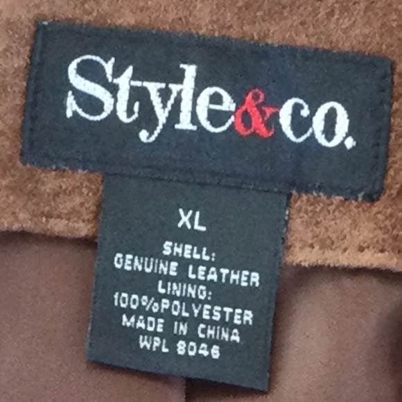 Style&CO. GENUINE LEATHER CARAMEL BLAZER From Macy’s - Picture 14 of 17